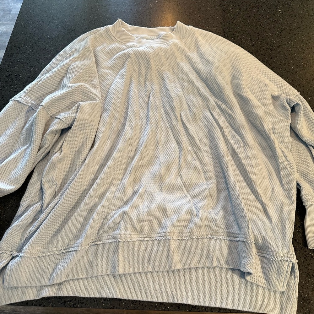 Aerie light blue Crewneck Sweater Soft Comfortable Fit large